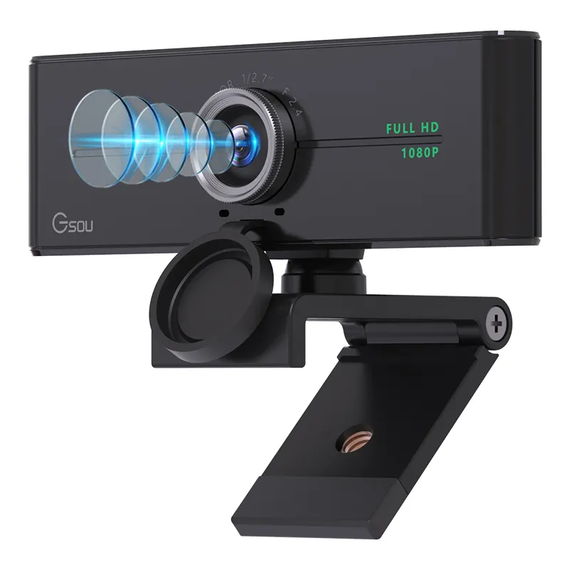 T56 ओमनी दिशात्मक शोर रद्द दोहरी Mic के लिए फिक्स्ड फोकस 5X डिजिटल ज़ूम स्ट्रीमिंग 5MP यूएसबी वेब कैमरा विंडोज हैलो
