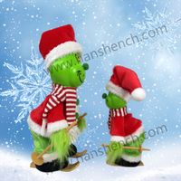 Vente en gros usine transfrontalière Poupée en peluche Monstre vert du Grinch de Noël Jack Green NS250248 Nanshen Polyester Meilleure vente