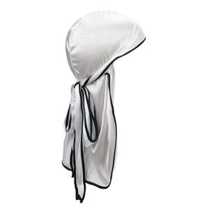 Chapeau de pirate en polyester imitation soie satinée à bordure longue, élastique, style <span class=keywords><strong>Durag</strong></span> soyeux, très populaire - Product Image 5