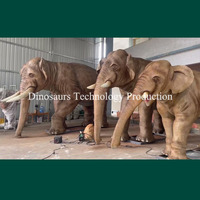 Modèles d'animaux animatroniques fabriqués en usine, éléphants de la jungle animatroniques personnalisés pour les expositions dans les parcs forestiers