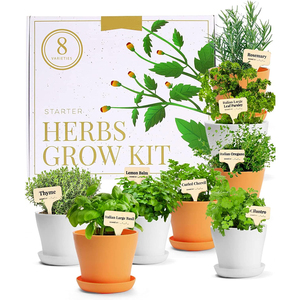 Kit de jardí<span class=keywords><strong>n</strong></span> de hierbas Regalos únicos de jardinería para mujeres <span class=keywords><strong>8</strong></span> Variedad Kit de jardí<span class=keywords><strong>n</strong></span> de hierbas culinarias Interior y exterior - Product Image 1