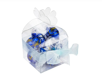 Boîte à bonbons transparente avec trou supérieur PET plastique Caramel Apple cookie Box coffrets cadeaux pour pommes friandises Party Favor