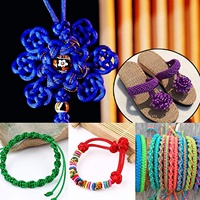 Cordon en Nylon Satiné 1.5MM, Corde en Soie Satinée 100M, Cordon Nylon Coloré pour Collier Queue-de-Rat, Outil de Bricolage, Jouets, Corde Tressée à la Main
