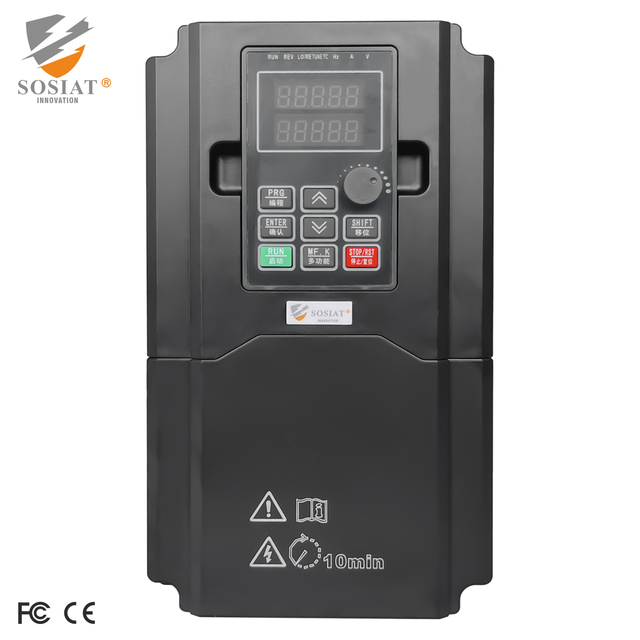 7.5kw Variable Frequency Converter Vector Control AC Drive 380V VFD for Compressors Motors 50 to 60 Hz Three Phase Power