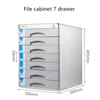 Archivador de Almacenamiento de Archivos GLosen Multifuncional de Aleación de Aluminio, con Ruedas, Bloqueable, de Tres Niveles, Personalizable, con Acabado Brillante, para Oficina