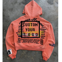 Sweat-shirts à capuche zippés personnalisés avec logo, effet délavé vintage, dégradé, déchirés, imprimés graphiques, style streetwear, vente en gros