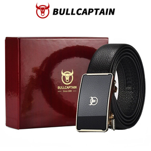 BULLCAPTAIN <b>Men</b> <b>Leather</b> <b>Belt</b> Automatic Ratchet Buckle Business Dress Waist <b>Belt</b> Luxury Gift Box Set for <b>Men</b> - Product Image 1