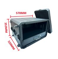 6U 390C OEM moulé Shock Mount DJ Rack Case pour amplificateur audiovisuel Flight Shipping Case