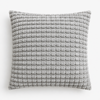 Housses de siège et oreillers pour hôtels, gris clair, motif granulaire, en velours côtelé, housses de coussin, textile de maison, taie d'oreiller pour lit