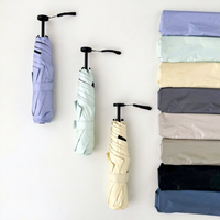 Parapluie ultra léger en plumes avec cadre renforcé à trois plis, protection contre la pluie et les UV, style japonais
