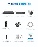 Bestbewertetes 32-Kanal 4K CCTV-System 24x 8MP PoE-Kameras 8TB HDD NVR KI-Gesichtserkennung Spotlight Direktvertrieb Sicherheitskamerasystem