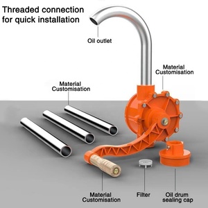 תוף יד משאבת דלק חבית ss304 55 גלון ידני <span class=keywords><strong>Rotary</strong></span> משאבות תוף סבבים עבור חומצה דלק gasolinea - Product Image 3