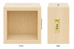 Boîte en bois massif avec fenêtre transparente, serrure à code, grande capacité, tirelire en bois <span class=keywords><strong>pour</strong></span> enfants et adultes, cadeau - Product Image 5