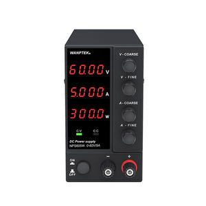 Fuente de Alimentación de Banco DC Ajustable WANPTEK, Fuente de Poder DC, 60V 5A, Reparación, Laboratorio, Diseño, Escuela, Galvanoplastia, Carga, NPS605W - Product Image 5