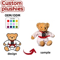 Ours en peluche personnalisé, ours en peluche de karaté, ours en peluche d'arts martiaux, cadeaux adorables pour les enfants de taekwondo
