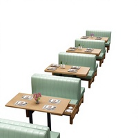 Canapé de restaurant en bois massif de style nordique pour cafés, salons de thé et restaurants de hot pot