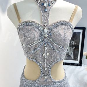 R0602 उच्च गुणवत्ता वाले वयस्क बच्चे ग्रे खोखले स्टीज डेंसवियर पार्टी पोशाक पेशेवर बैले प्रदर्शन ट्यूटू ड्रेस - Product Image 5