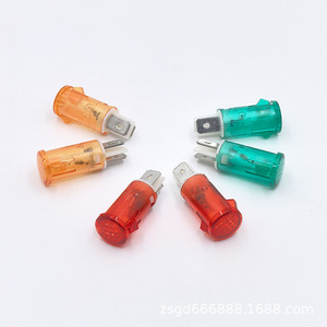 Luz indicadora de plástico de 12 mm, LED rojo, verde, naranja, lámpara de señalización para electrodomésticos de cocina - Product Image 5