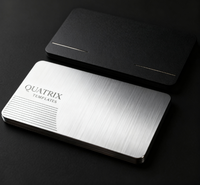 Cartes de visite en métal de qualité supérieure finition miroir or Design de luxe Carte de visite en métal doré galvanisé personnalisée gravée avec code QR