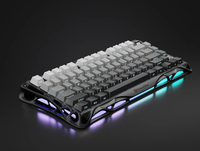 Teclado Mecánico Personalizado Gravastar Mercury K1, Teclado para Juegos RGB Tri-Modo, Inalámbrico, Retroiluminación RGB Intercambiable en Caliente