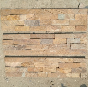 Revestimiento de Pared de Pizarra Natural Beige Oxidado Mixto para Exteriores, Adoquín para Patio - Product Image 4
