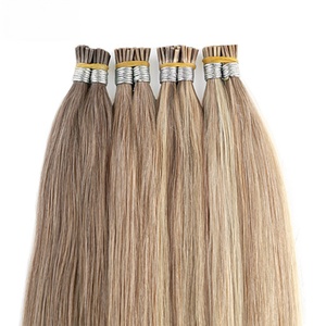 Wholesale European Hair I-<b>Tip</b> Hair Wig Set No Synthetic Remy Human Hair <b>Extensions</b> Premium Invisible Strand Pre-Bonded Hair - Product Image 3