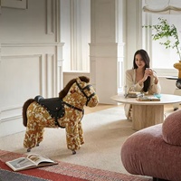 Chaise créative en forme d'animal pour enfants, chaise à bascule en tissu pour chambre à coucher, tabouret en bois pour bébé, cadeau d'anniversaire