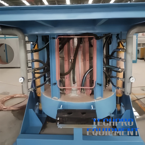 Suministro directo 0,1 T-3T Horno de inducción de carcasa de acero para fundir metales Control PLC para planta de fundición - Product Image 1