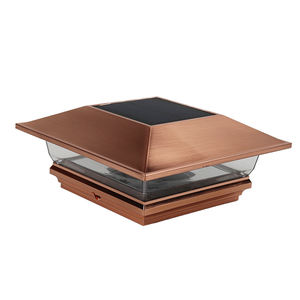 Lampe solaire à LED pour pilier de jardin Porte de jardin Profil bas 4x4 Poteaux en bois et <span class=keywords><strong>PVC</strong></span> Lampes d'extérieur avec 4x4 Poteaux en bois - Product Image 2