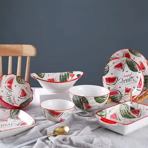 8 шт наборы фарфоровой посуды с рисунком «арбуз» посуда набор посуды с керамическая посуда