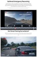 HaoMing M310 Plus 3K Dash Cam Kamera Mobil DVR GPS WiFi Kontrol Suara Monitor Parkir 24 Jam untuk Truk Taksi Mobil Dash Cam