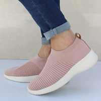 Baskets pour femmes grande taille, légères, rehaussantes, à enfiler, en maille, style mocassin, pour la course, le sport, l'extérieur et les loisirs