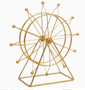 Adorno de Rueda de la Fortuna de Metal Estilo Nórdico Minimalista, Escultura Moderna para Decoración del Hogar, Mesa de Salón, Vinoteca u Oficina - Product Image 1