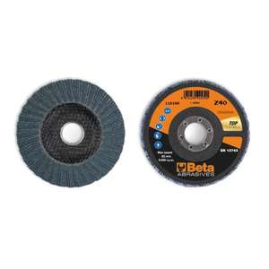 Discos de solapa BETA - 112180106 con tela abrasiva de zirconia, almohadilla de respaldo de fibra de vidrio, construcción de doble solapa Ø 125 mm (paquete múltiple) - Product Image 4