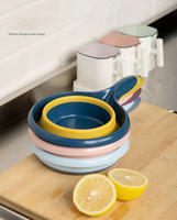 Gadgets de cuisine Offres Spéciales Pliable Cuillère à eau avec Long Manche Fruits Légumes Bol à laver Cuisine Conteneur de stockage d'eau