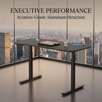Bureau de jeu électrique AOR réglable en hauteur avec écran numérique intégré, design moderne en métal, commande directe usine