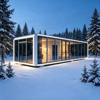 Cabane Apple préfabriquée, mini-villa modulaire, unité de vie extérieure, pour complexe hôtelier, glamping, Airbnb, lodge de jardin, retraite écologique