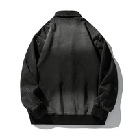 Printemps Automne Causal Lavé Classique Survêtement Homme Fermeture Éclair Col Rabattu Jean Manteaux Vintage Streetwear Denim Vestes pour Hommes