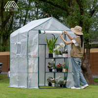 Grand étagère à plantes pour serre, balcon, véranda et patio, serre intérieure pour fleurs, succulentes et plantes vertes