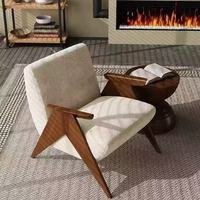 Fauteuil individuel, chaise de loisirs de style designer, vintage espagnol, rétro, nostalgique, pour balcon, chaise en bois massif pour maison d'hôtes
