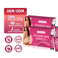Formule OEM de soutien liquide pour les fesses pour femmes - 30 ml x 10 flacons, Mélange nourrissant pour le bien-être du bas du corps, Marque privée