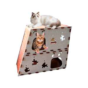 Wholesale Customizable Soundproof Cat <b>Bed</b>, Eco-Friendly Acoustic Felt Cat House for Pet Shop & Home Decor - Product Image 1