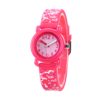 Montre analogique à quartz pour enfants, filles, sport, OEM/ODM, design de dessin animé pour enfants, avec bracelet élastique, boîtier en PC