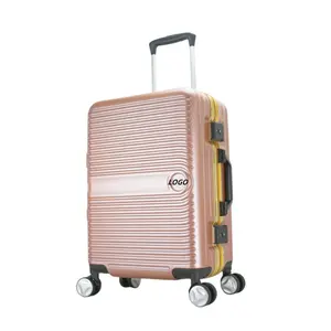 Custom Logo 24 Inches Large Travel Luggage Hot Sales Travel Aluminium Trolley Hard Luggage