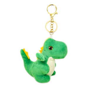 Creative Cartoon Little Dinosaur Plush Keychain Cute Schoolbag Pendant and Car Keychain Small Gift Idea