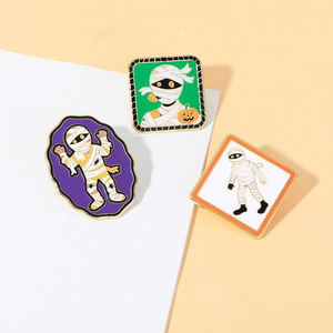 Bán Buôn Xu Hướng Mới Hình Ve Áo Thời Trang Kim Loại Thiết Lập Tùy Chỉnh Mềm Men Pin Punk Xác Ướp Trâm Cho Ba Lô - Product Image 1