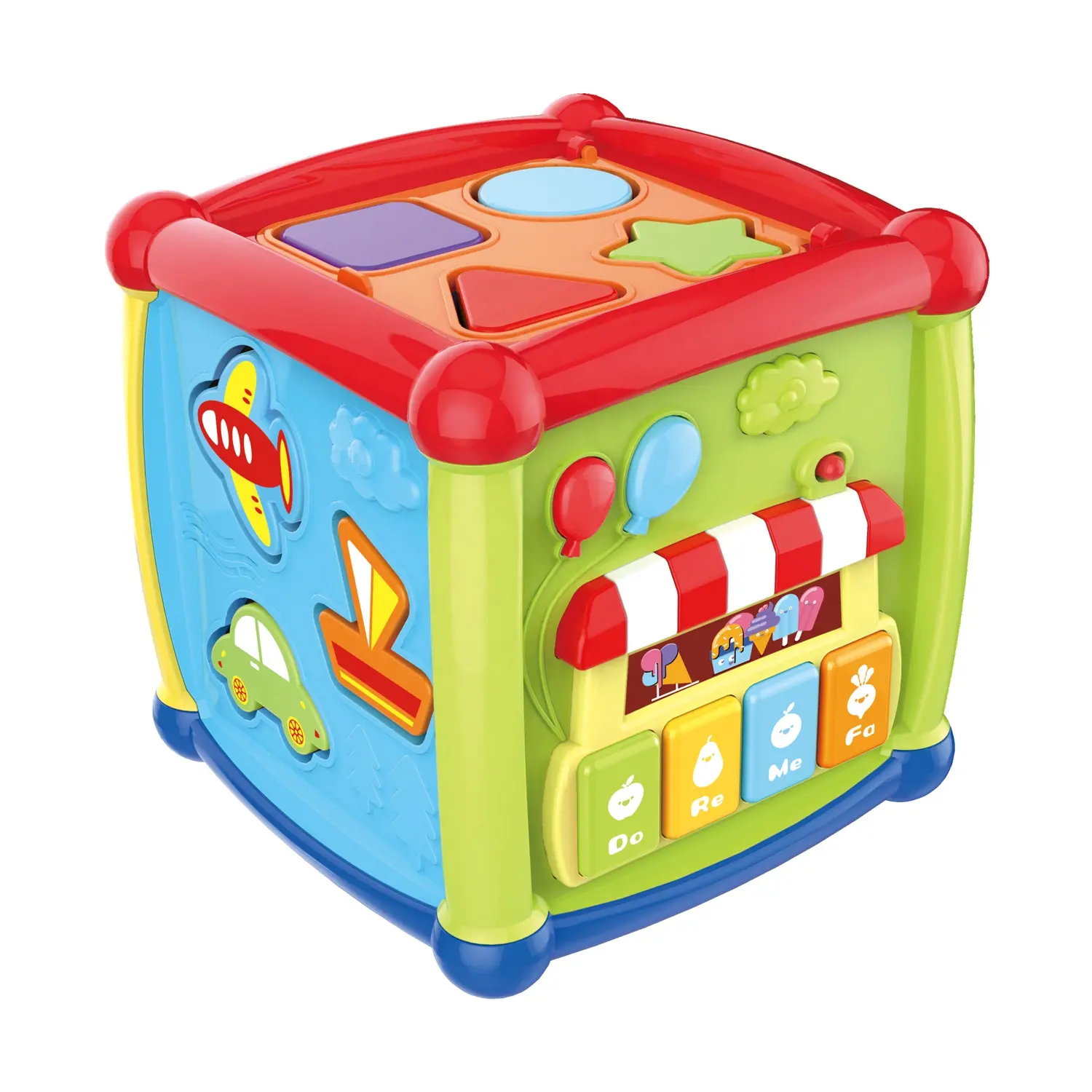 Multi Per Bambini six-sided tamburo, set di blocchi, piano elettrico, gambo giocattoli prima educazione del bambino