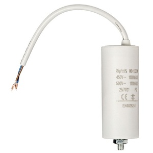 ตัวเก็บประจุแบบฟิล์ม 25uF 450V พร้อมสายเคเบิลสำหรับการสตาร์ทมอเตอร์ - Product Image 1
