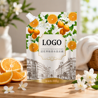 Détergent à lessive liquide en gros, écologique, à base d'extraits végétaux naturels, nettoyage en profondeur, parfum durable citron-orange floral, pour vêtements