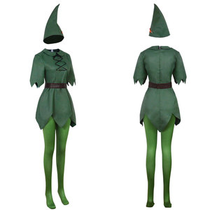 Costume de cosplay de type Peter Pan, tenue de fée <span class=keywords><strong>elfe</strong></span> verte pour spectacle de scène, robes d'Halloween - Product Image 3